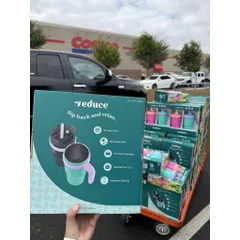 Y HÌNH Set 2 Ly Giữ Nhiệt Reduce Cold1 24oz 710 ml hàng USA Có Tay Cầm Kèm Nắp Và Ống Hút