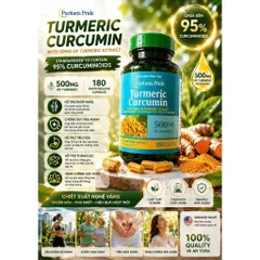 ⭐ Viên Nghệ Mỹ Puritan’s Pride Curcumin 500mg x 180 Viên