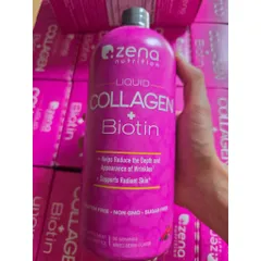 CHÍNH HÃNG MỸ COLLAGEN DẠNG NƯỚC ZENA NUTRITION LIQUID COLLAGEN + BIOTINN 900ml Chính hãng Mỹ