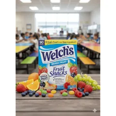 Kẹo dẻo Welch’s Fruit Snacks Mixed Fruit – Thùng Lớn 90 Gói