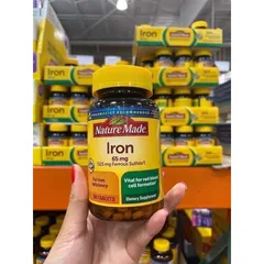 CHÍNH HÃNG MỸ Viên Sắt Nature Made Iron 65mg. 365 viên DATE XA 859982