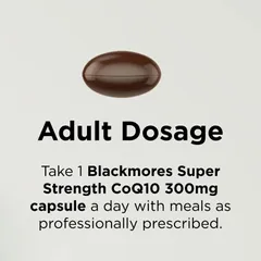 Blackmores Super Strength CoQ10 300mg - Duy trì sức khỏe hệ tim mạch hỗ trợ duy trì chỉ số lipid máu khỏe mạnh chính hãng Úc