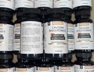 Viên uống Nat&Form Calcium Bisglycinate + Vitamin D3 & K2 |90 viên| Tái tạo + Củng cố cấu trúc xương & Phòng ngừa loãng xương [S/P Chuẩn Pháp không tem]