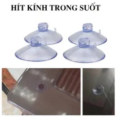 10 Đệm Hít Chân Không Silicon 3.5cm / 5cm – Giữ Kính, Chống Trượt Mặt Bàn – Giác Hút Trong Suốt