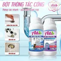 Bột thông cống Ailla 250g công nghệ thuỷ phân Đức,Thông tắc nhanh bồn cầu, bồn rửa bát, chậu rửa mặt
