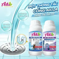 Bột thông cống Ailla 250g công nghệ thuỷ phân Đức,Thông tắc nhanh bồn cầu, bồn rửa bát, chậu rửa mặt