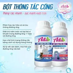 Bột thông cống Ailla 250g công nghệ thuỷ phân Đức,Thông tắc nhanh bồn cầu, bồn rửa bát, chậu rửa mặt