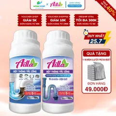 Bột thông cống Ailla 250g công nghệ thuỷ phân Đức,Thông tắc nhanh bồn cầu, bồn rửa bát, chậu rửa mặt