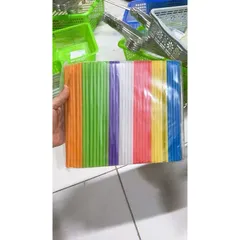 Combo 200 ống hút nhựa sắc màu/ ống hút nước 7 màu dài 22cm 860276