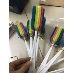 Cây cọ rửa ly cốc, bình sữa 7 màu tạo bọt tiện lợi ( giá 1 cái )