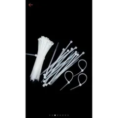 Dây thít - lạt nhựa màu trắng túi 100g đủ size 10cm, 20cm, 25cm, 