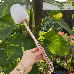 Combo 2 chổi tròn cọ bồn cầu, nhà vệ sinh nhựa Việt Nhật 5853, Cây cọ toilet silicone ,cọ bồn cầu đa năng