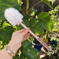 Combo 2 chổi tròn cọ bồn cầu, nhà vệ sinh nhựa Việt Nhật 5853, Cây cọ toilet silicone ,cọ bồn cầu đa năng