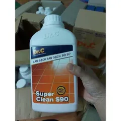 Làm sạch sàn gạch, thiết bị men sứ Dr.C CHÍNH HÃNG - Super Clean S90 Tẩy Xi Măng, Vôi Vữa Trên Bề Mặt Sàn Gạch