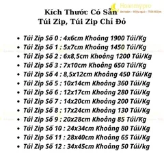 100 gam túi zip viền đỏ/ túi zip đủ cỡ loại 1