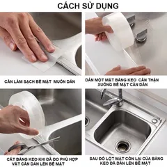 Băng dính 2 mặt trong suốt đa năng siêu dính cuộn 3 mét