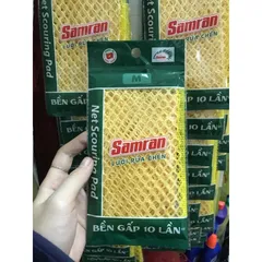 Miếng rửa bát đĩa SAMRAN chống trầy xước, lưới rửa chén bát cao cấp - Lưới Rửa Chén Bát Samran Siêu Bền