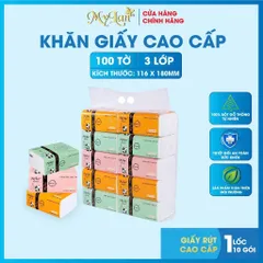 Giấy ăn gấu trúc Mylan, Thùng 30 gói rút 3 màu cao cấp, mềm mịn, an toàn ( mẫu mới nhất)