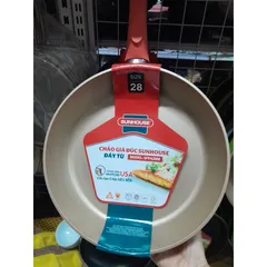 [ HÀNG CHÍNH HÃNG ] Chảo trơn đáy từ SUNHOUSE size 28