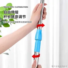 Cây phơi quần áo rút gọn - gậy phơi quần áo, lấy đồ trên cao kéo dài 1m4