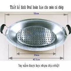 Nồi, Khay cá chép om dưa, nấu lẩu hấp loại to tiện lợi, dụng cụ có tay cầm chống nóng