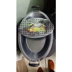 Nồi, Khay cá chép om dưa, nấu lẩu hấp loại to tiện lợi, dụng cụ có tay cầm chống nóng