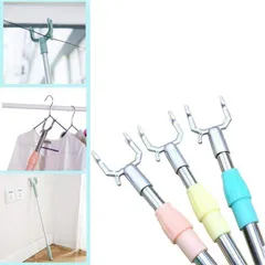 Cây phơi quần áo bằng inox kéo dài, Cây gậy lấy đồ trên cao có thể kéo dài xếp gọn