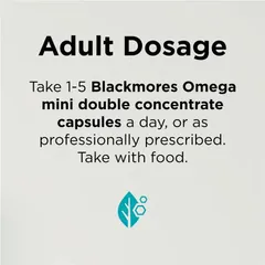 Blackmores Omega Mini Double Concentrate -  Hỗ trợ tim mạch tăng tuần hoàn máu giảm nguy cơ xơ vữa động mạch và hình thành cục máu đông chính hãng Úc