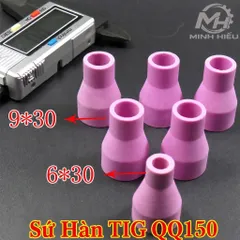 Sứ Hàn TIG QQ150 Size 6*30 / 9*30 - Phụ Kiện Mỏ Hàn TIG QQ150/200/