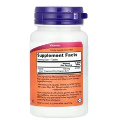 Viên uống Now B-1 100 mg |100 viên| Duy trì hiệu suất sinh năng lượng tế bào/Bảo vệ cấu trúc của hệ thần kinh trung ương/ngoại biên & Hỗ trợ chức năng tim mạch [SP Chuẩn Mỹ không tem]