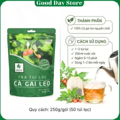Trà Túi Lọc Cà Gai Leo Nguyên Chất Sadu 250g , Trà Thảo Mộc Hỗ Trợ Bảo Vệ Gan,Thanh Lọc Cơ Thể