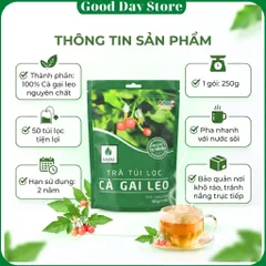 Trà Túi Lọc Cà Gai Leo Nguyên Chất Sadu 250g , Trà Thảo Mộc Hỗ Trợ Bảo Vệ Gan,Thanh Lọc Cơ Thể