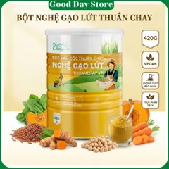 Bột Nghệ Gạo Lứt 420gram - Bột Ngũ Cốc Đậu Hạt Rau Củ Thuần Chay