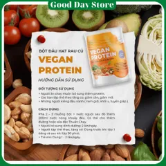 COMBO 2 HỘP Bột Vegan Protein Thuần Chay Từ Đậu Hạt Rau Củ ,Không Đậu Nành