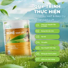 Bột Nghệ Gạo Lứt 420gram - Bột Ngũ Cốc Đậu Hạt Rau Củ Thuần Chay