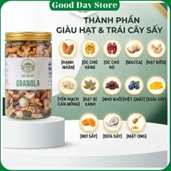 Granola Tây Nguyên Food - Ngũ Cốc Hạt Dinh Dưỡng , Giàu Hạt Và Trái Cây Sấy , Ăn Liền Tiện Lợi