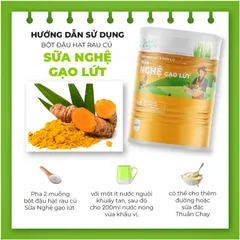 COMBO 3 HỘP Bột Nghệ Gạo Lứt Thuần Chay Tâm An - Bột Rau Củ Đậu Hạt Tốt Cho Hệ Tiêu Hóa, Dạ Dày