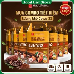 THÙNG 6 Hộp Lương Khô Cacao 22 Chính Hãng / Lương Khô Quân Đội Vị Cacao thơm ngon
