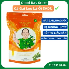 Trà cà gai leo LÁ ỔI Sadu,trà túi lọc tiện sử dụng với thành phần từ lá ổi,cà gai leo và cỏ ngọt
