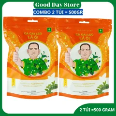 COMBO 2 TÚI Trà cà gai leo lá ổi Sadu Thành phần gồm lá ổi và cà gai leo - Dạng túi lọc dễ dùng