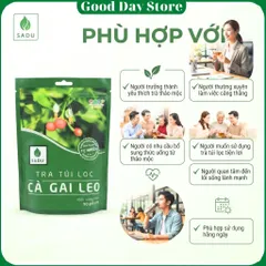 COMBO 4 TÚI Trà mát gan cà gai leo Sadu NGUYÊN CHẤT , Túi Lọc Tiện Lợi, Thảo Mộc Tự Nhiên