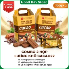 COMBO 2 Hộp Lương Khô Cacao 22 Chính Hãng 700g / Giàu Năng Lượng,Tiện Lợi Khi Đi Du Lịch,Dã Ngoại