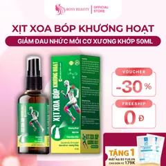 Xịt Xoa Bóp Khương Hoạt Hỗ Trợ Giảm Đau Nhức Mỏi Cơ Xương Khớp, Khu Phong Tán Hàn, Chiết Xuất Thảo Dược - Chai 50ml Rosy