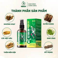 Xịt Xoa Bóp Khương Hoạt Hỗ Trợ Giảm Đau Nhức Mỏi Cơ Xương Khớp, Khu Phong Tán Hàn, Chiết Xuất Thảo Dược - Chai 50ml Rosy