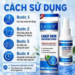 Xịt Làm Dịu Da LANZF Skin Soothing Spray Cấp Ẩm Nhẹ, Hỗ Trợ Da Khô Ráp Nhạy Cảm Dùng Hàng Ngày
