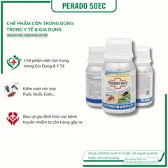 Perado 50ec 100ml chai nhôm thuốc diệt Muỗi permethrin (chính hãng) Thế Hệ Mới Tẩm Màn Nhúng Mùng phòng trừ ruồi nhặng gián kiến bọ chét mòng mạt ve rận ghẻ trong gia dụng và y tế