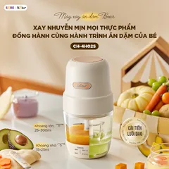 Máy xay thịt Bear 0.3L CH-4H02S - kem - Tiếng AnH