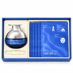 Bộ kem dưỡng ẩm kèm mặt nạ 3 bước Su:m37° Water-full Marine Relief Gel Cream Special Set