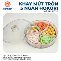 KHAY MỨT TRÒN 5 NGĂN HOKORI 5637-1 CÓ IN