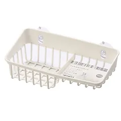 Giá để giẻ rửa bát 2 ngăn dạng lưới màu trắng Inomata nội địa Nhật Bản